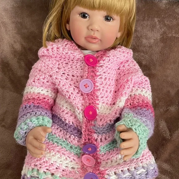 Handmade Crochet Baby Girl Sweater - Picture 6 of 12